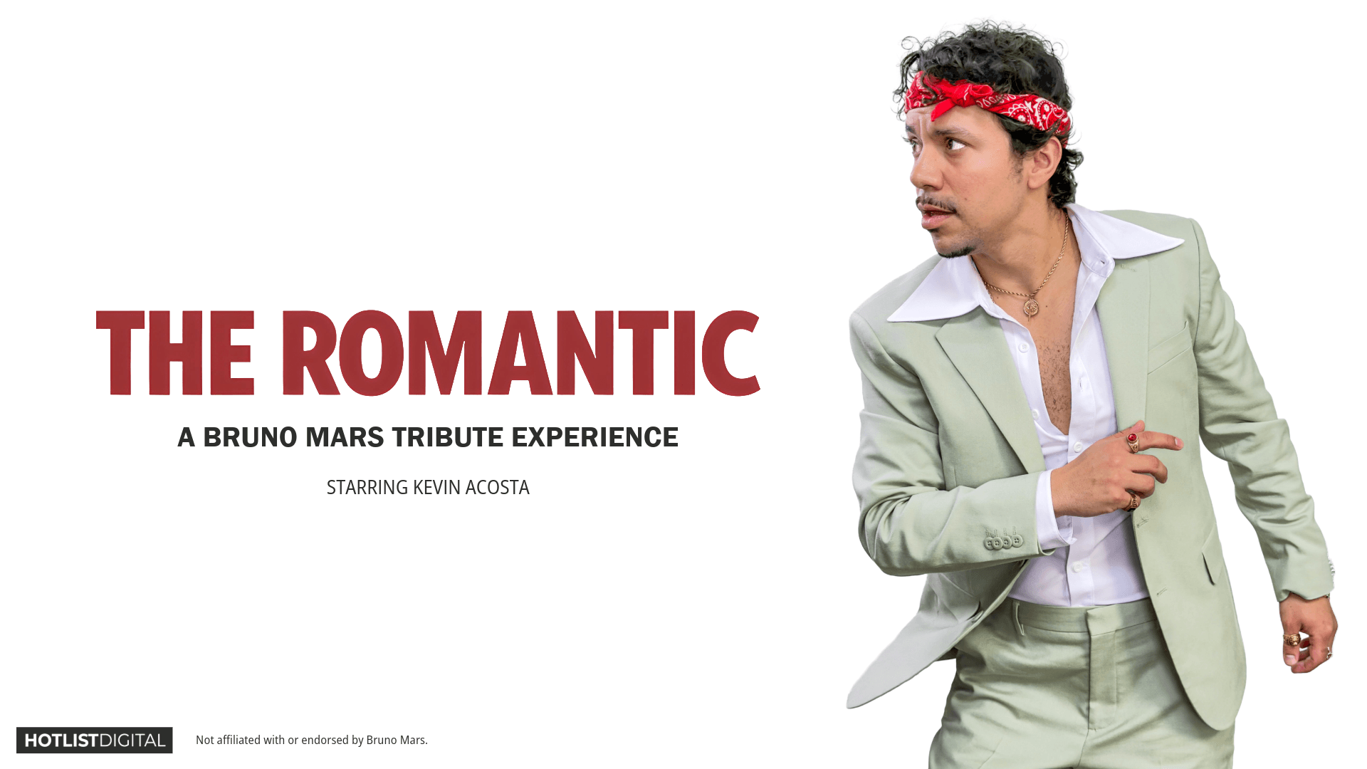 The Romantic Live — A Bruno Mars Tribute Experience featuring Kevin Acosta